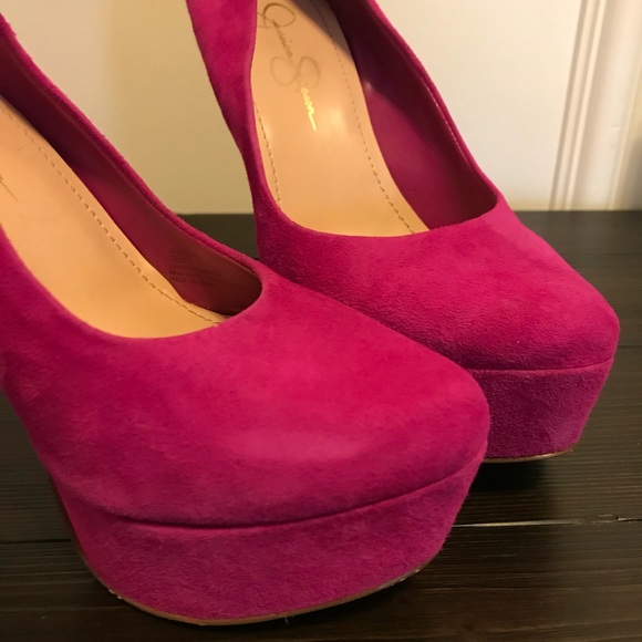 jessica simpson pink suede pumps